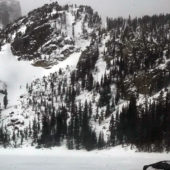 Haiyaha Lake and Couloir